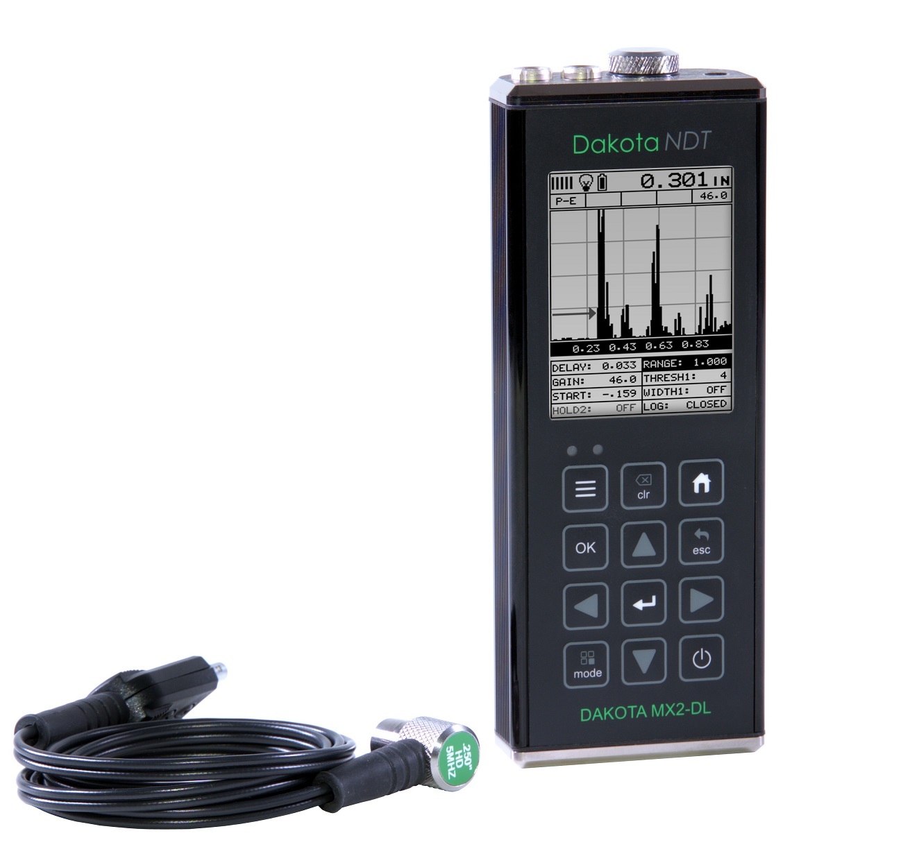 Dakota MX2-DL (A/B Scan) Ultrasonic Thickness Gauge (MVX)